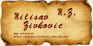Milisav Živković vizit kartica